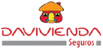 Logo de Davivienda Seguros con casa amarilla y letras rojas.